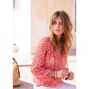 Sezane alena floral Blouse